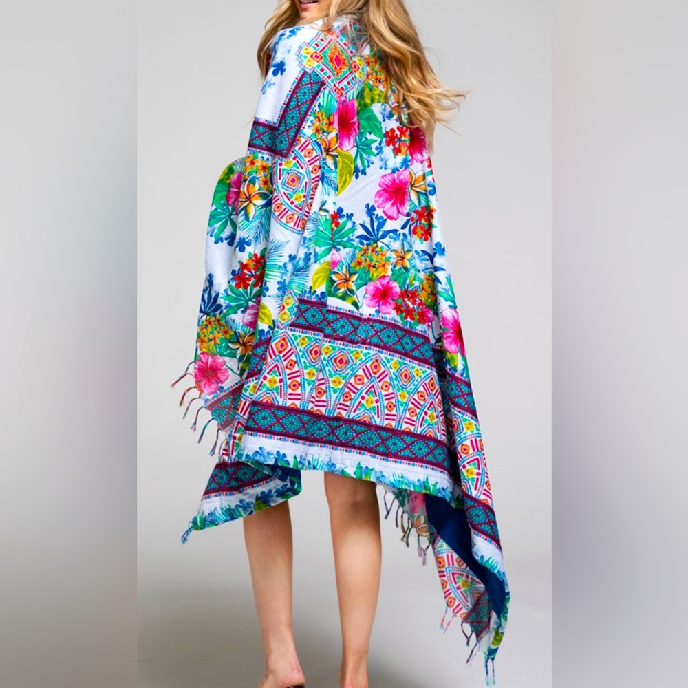 Ruggine Luxury Double Sided Flower Print Towel